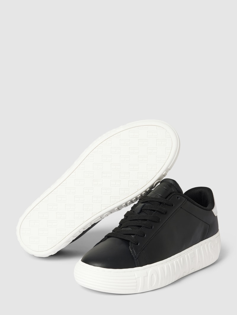 Sneaker mit Plateausohle Modell 'NEW CUPSOLE' in schwarz
