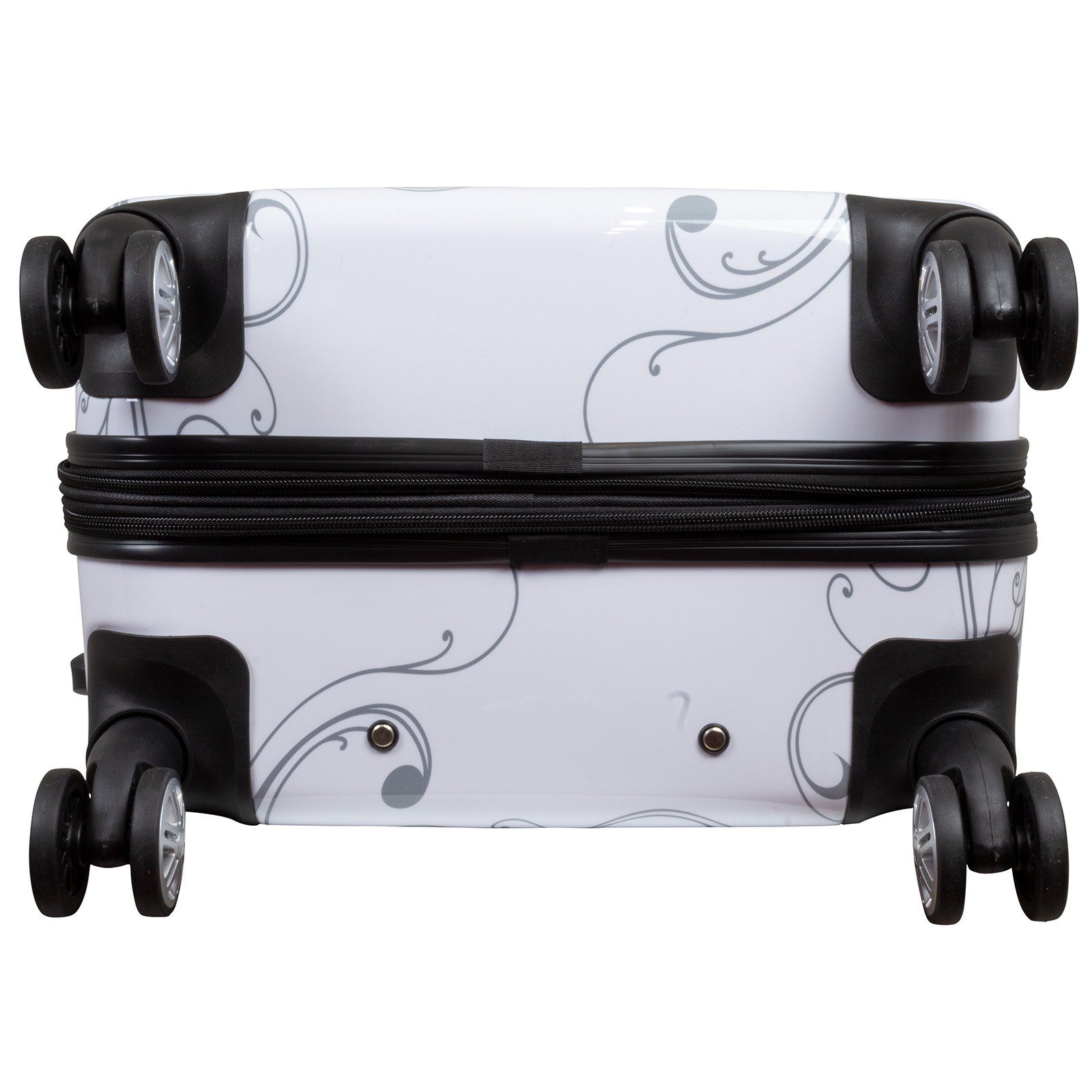 Trendyshop365 Hartschalen-Trolley Butterfly, bunter Koffer mit Schmetterlings-Motiv, 3 Größen, 4 Rollen, Zahlenschloss, Polycarbonat, Dehnfalte