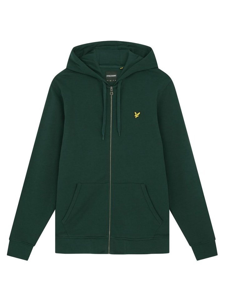 Lyle & Scott Kapuzensweatjacke in Grün günstig kaufen
