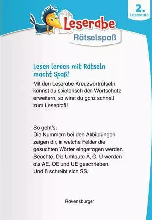 Leserabe: Kreuzworträtsel zum Lesenlernen (2. Lesestufe)