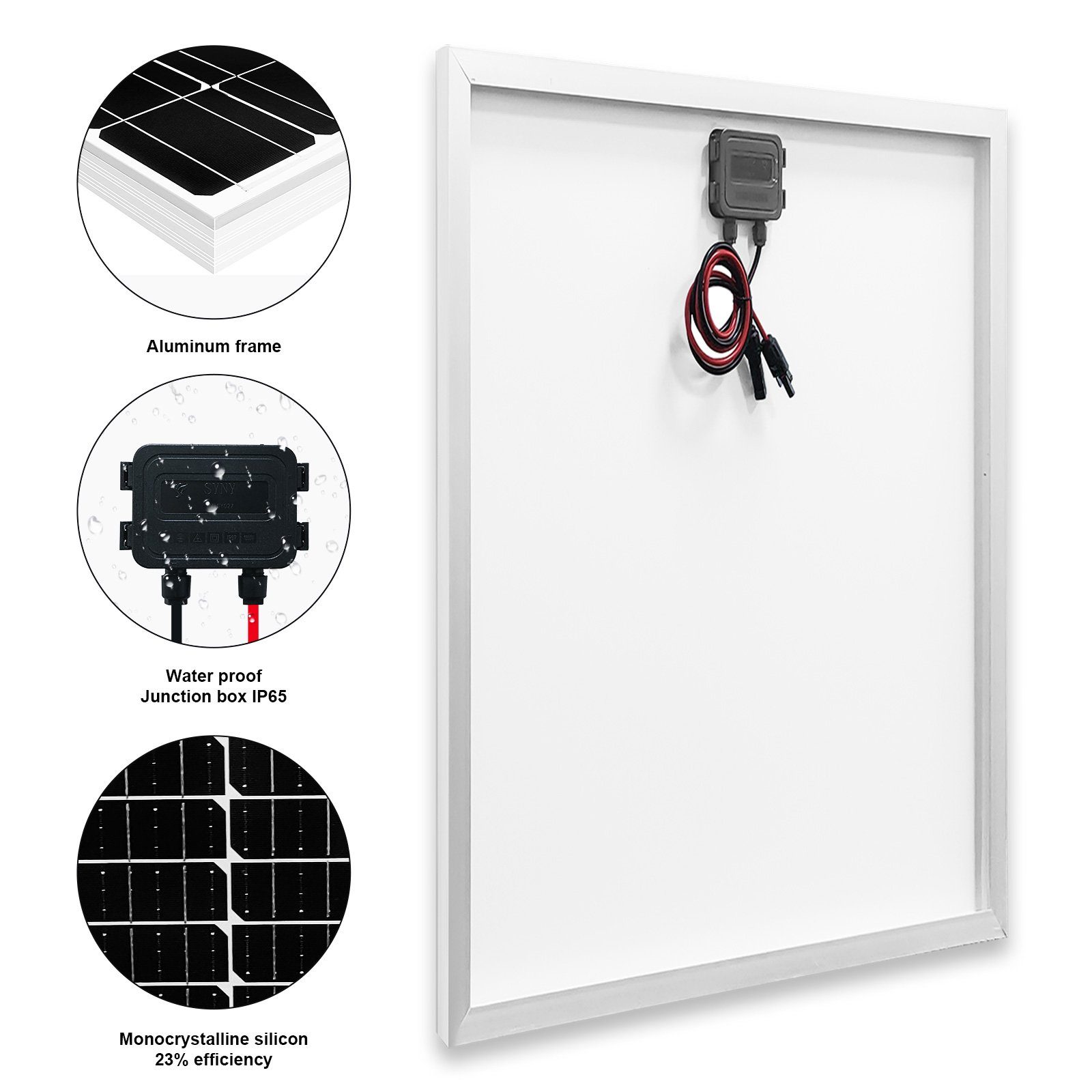 GLIESE Solarmodul 100W 12V Solarpanel Monokristallin Solarmodual, (1-St), fur Wohnmobile