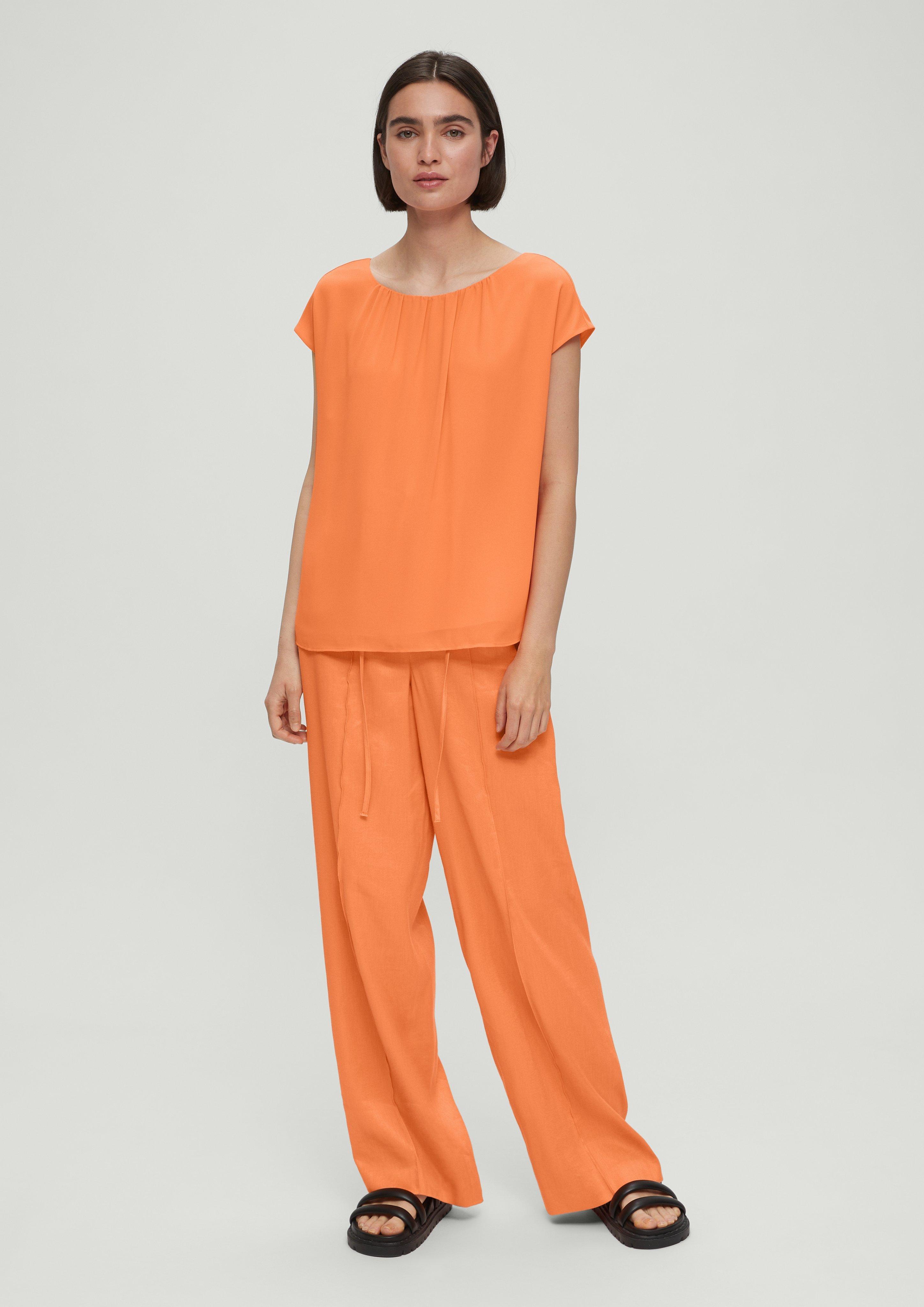 Chiffon-Bluse mit Raffung  2130327-2333