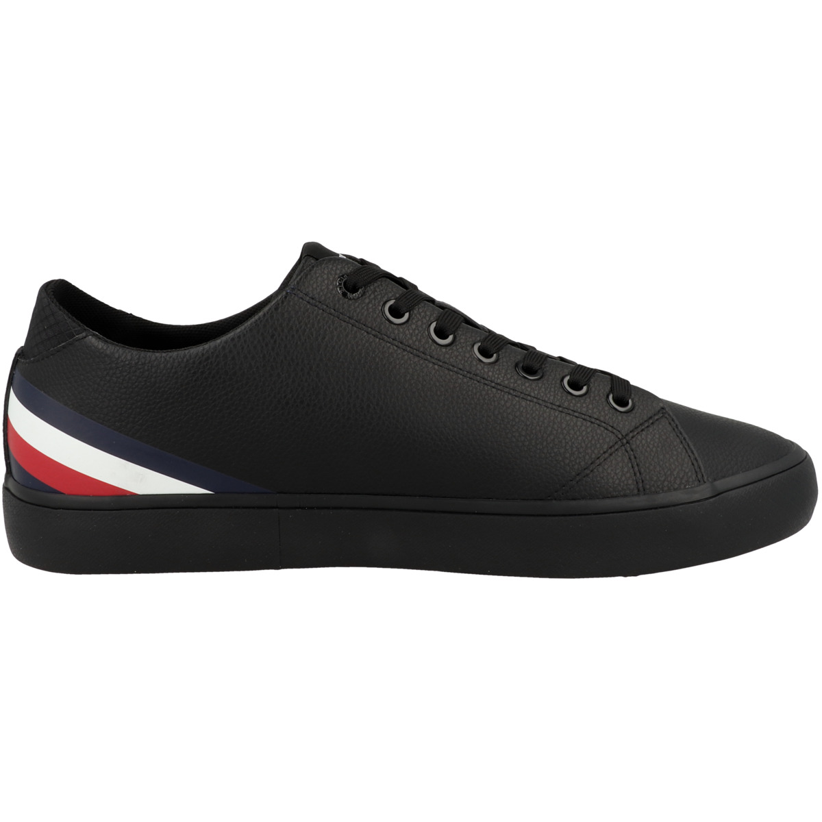 Tommy Hilfiger Hi Vulcanized Core Low Leather Stripes Sneaker Low schwarz