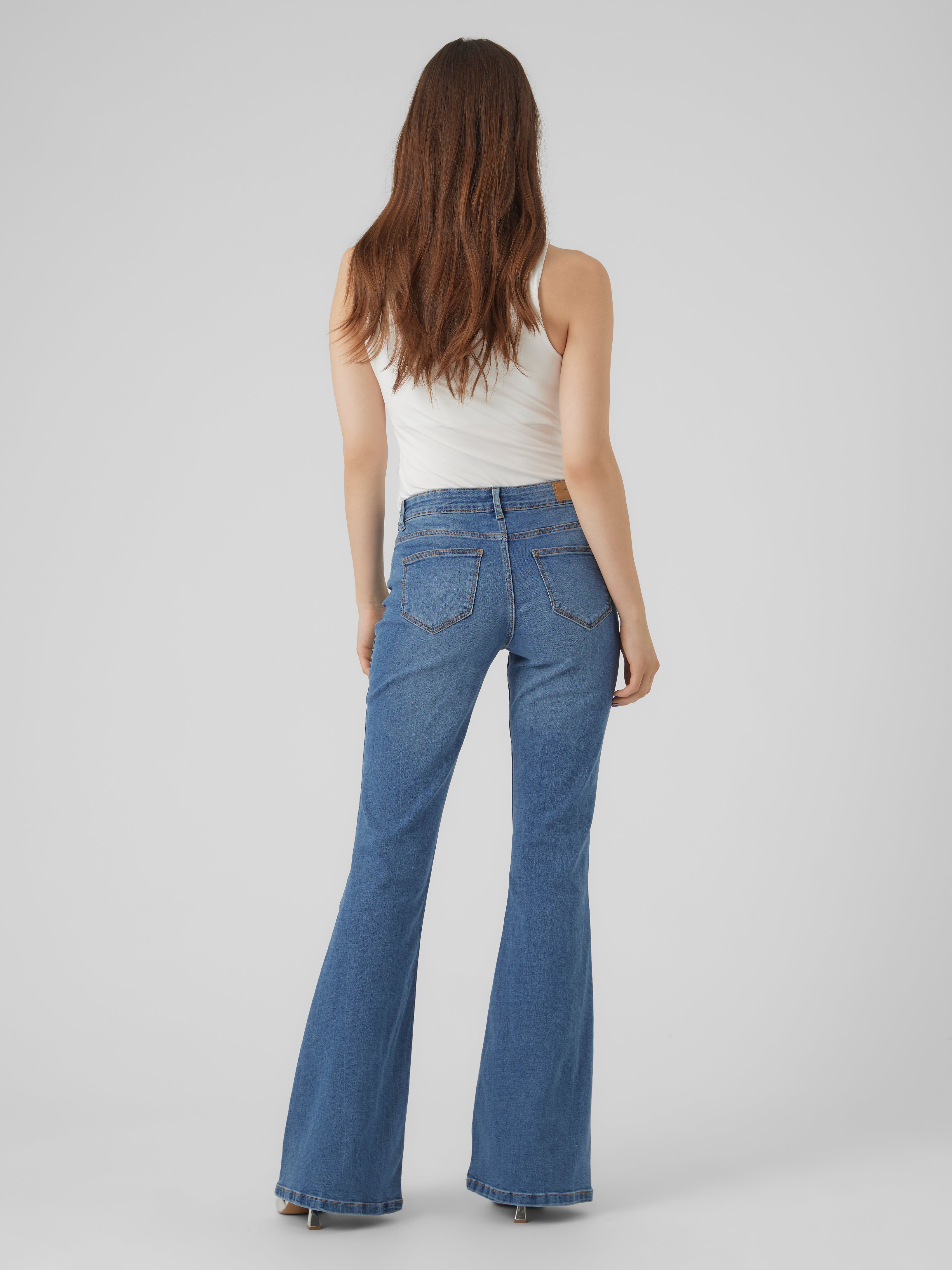 VMSIGI Niedrige Taille Ausgestellt Jeans