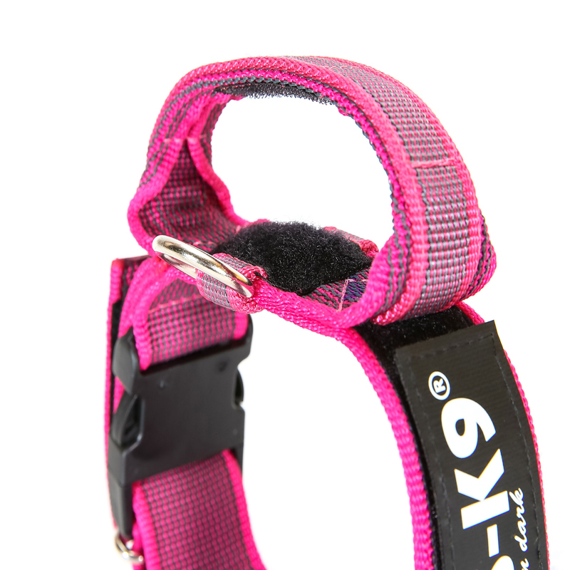 JULIUS-K9 Hundehalsbänder JULIUS-K9 Halsband mit Griff 40mm pink