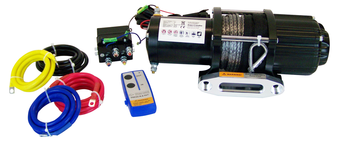 Berger & Schröter Profi-Seilwinde 12 V, 3150 kg mit Synthetikseil
