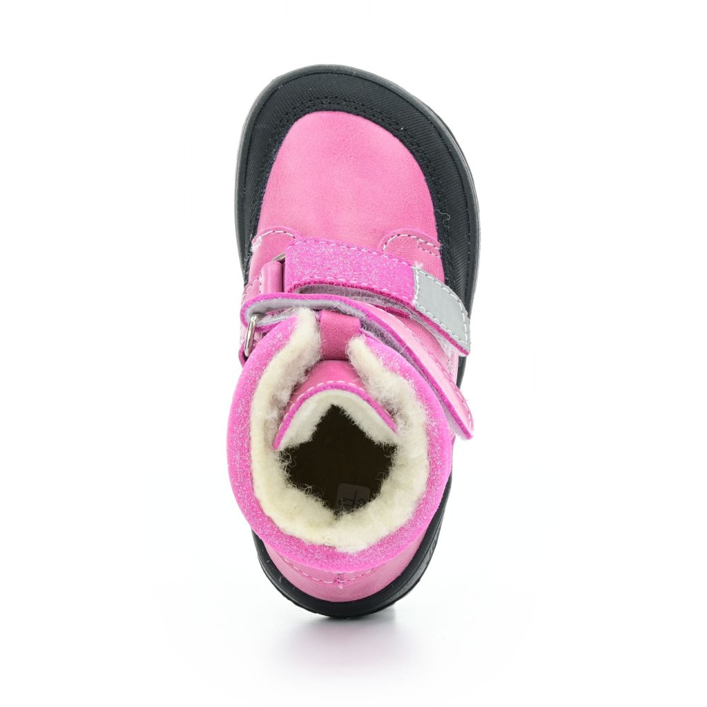 Jonap Falco Winter rosa mit Wolle gefütterte Barfuß-Stiefeletten