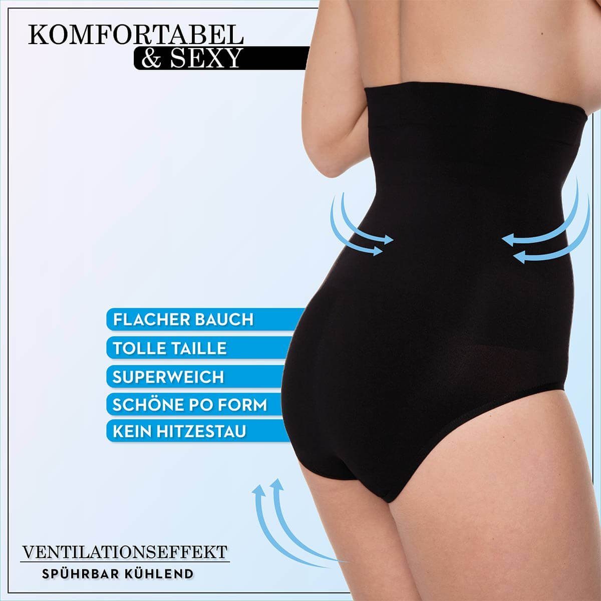 Miss Perfect Miederhose 34811 mit hoher Taille und Kühlungseffekt in Größe S-2XL (38-46)