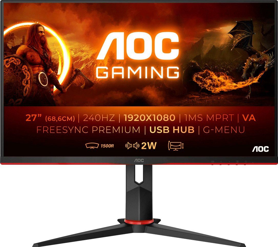 AOC C27G2ZU/BK Curved-Gaming-Monitor (68,6 cm/27 