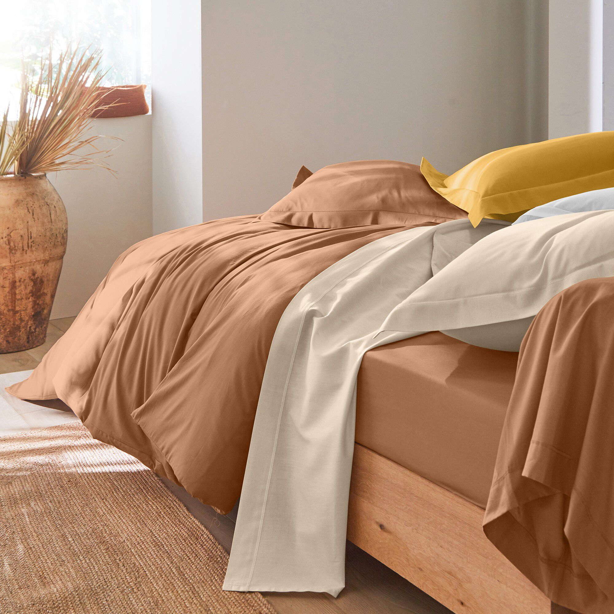 Linge de lit uni coton