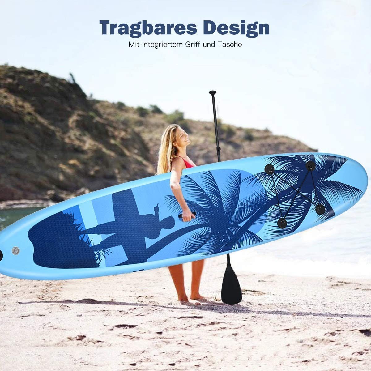 COSTWAY SUP-Board Paddling Board, mit Rucksack, Pumpe, Reparaturset