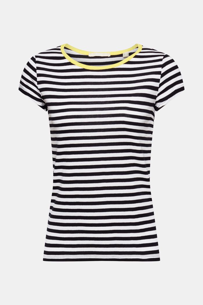 Gestreiftes T-Shirt mit Kappenärmeln