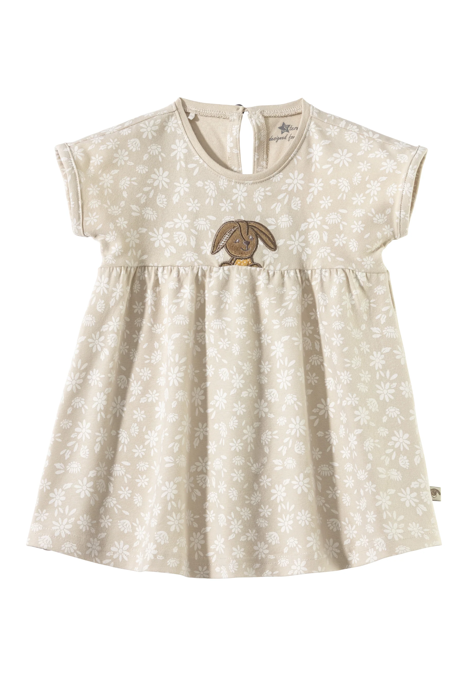 Babykleid Hase Happy mit angeschnittenen Ärmeln