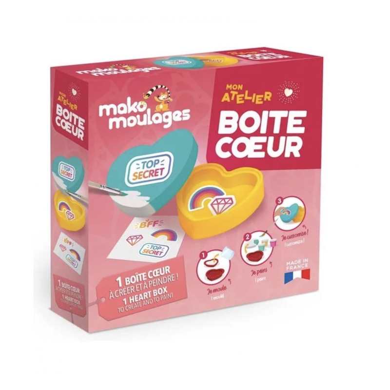 Mon atelier Boite coeur, boite à créer et à peindre