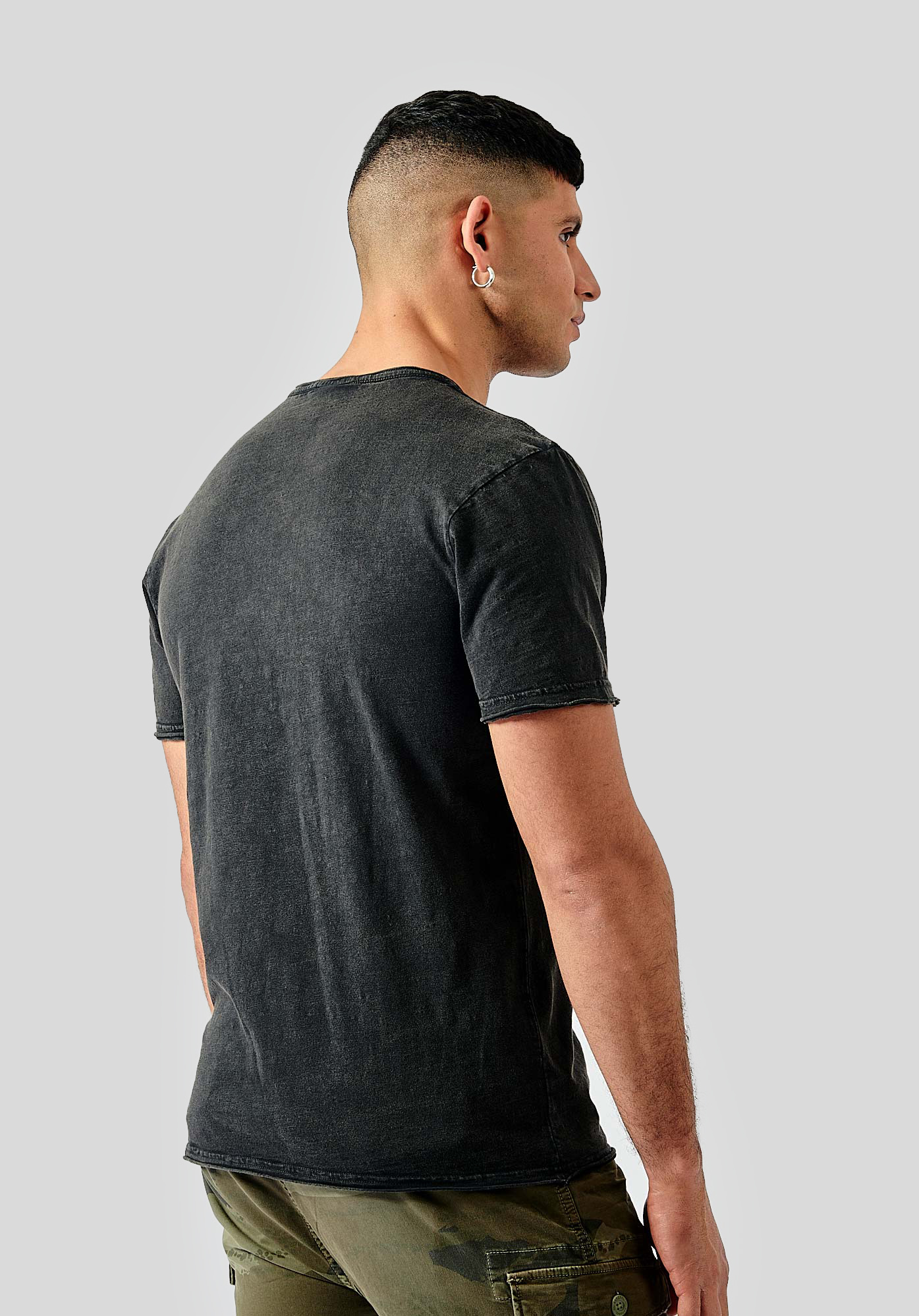 NORT   T-shirt noir homme 100% coton