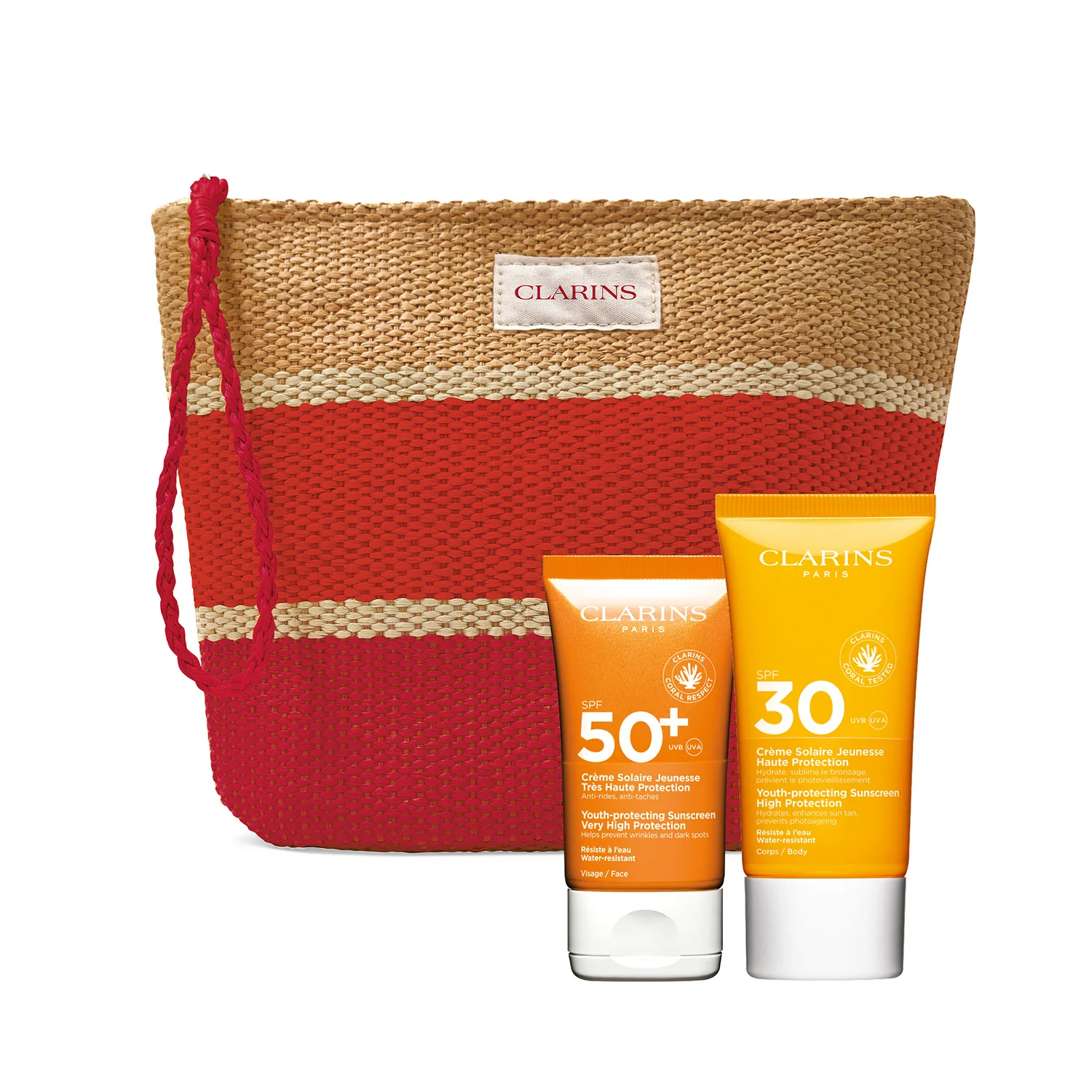 Protección solar antienvejecimiento para el cuidado del sol: set de protección solar, set de regalo solar, protector solar facial de alta protección, protector solar corporal de alta protección.
