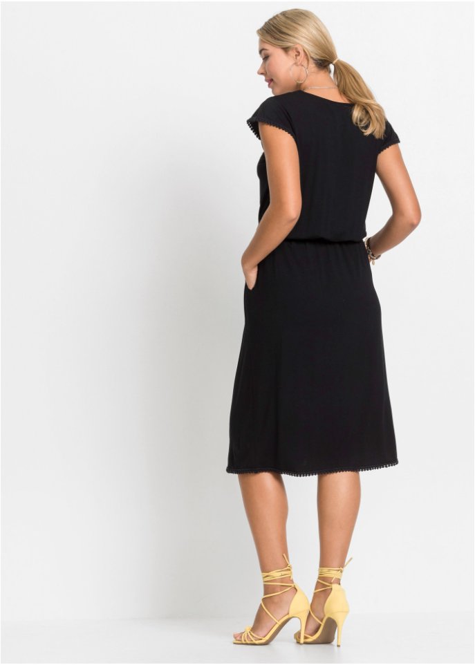 Midi-Jerseykleid aus nachhaltiger Viskose