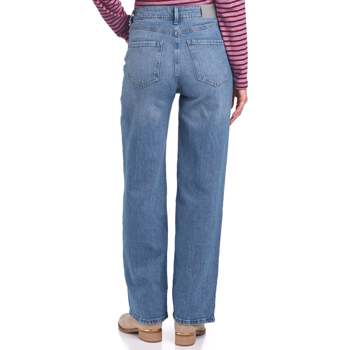 Damen Straight-Jeans zum Knöpfen