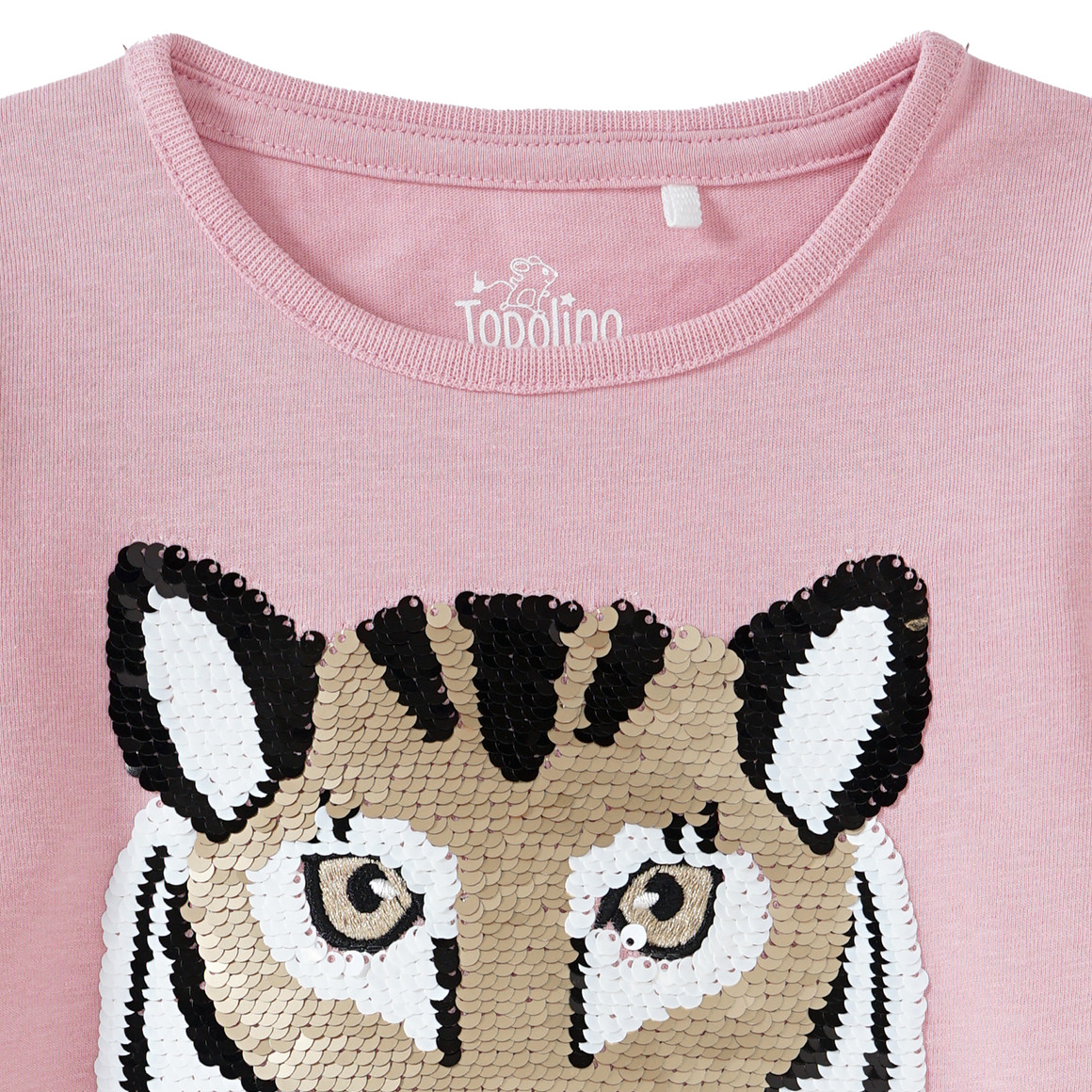 Mädchen Langarmshirt mit Wendepailletten