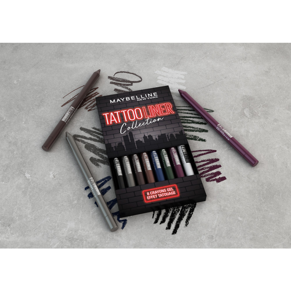 Maybelline New York Maybelline Tattoo Liner Crayon Gel Eyeliner Coffret x8 Crayons yeux waterproof