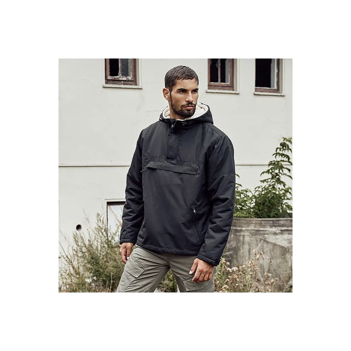 Windbreaker Sherpa schwarz