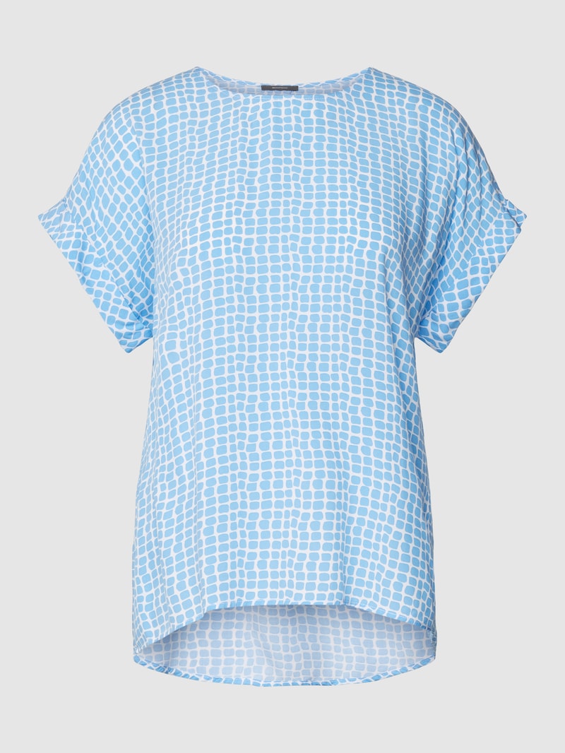 Blusenshirt mit Allover-Muster in blau