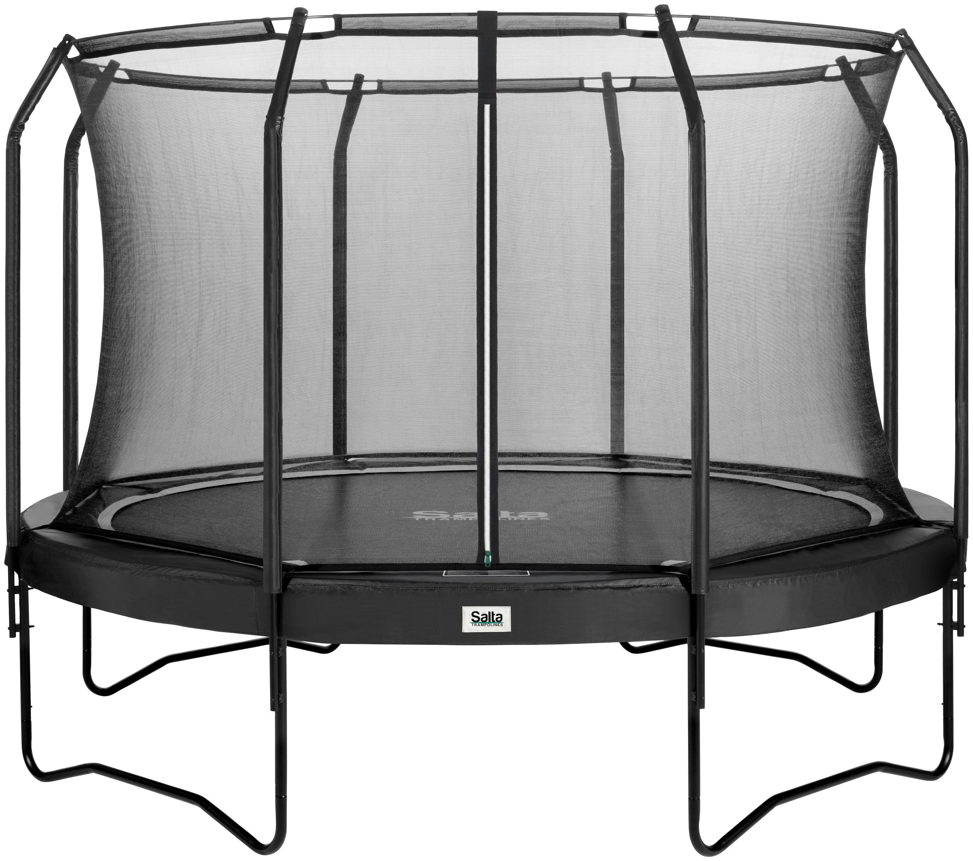 Salta Gartentrampolin Premuim Black Edition, Ø 366 cm, Schutzrand schwarz