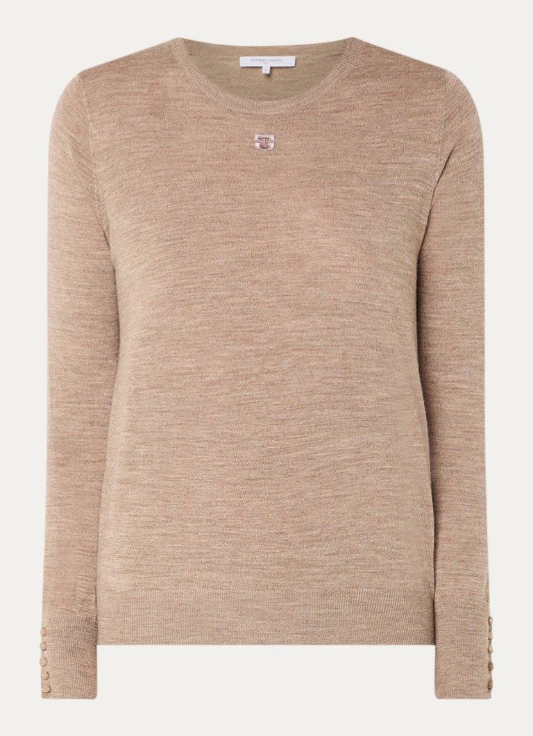 Gerard Darel Jade fine-knit merino wool pullover with logo