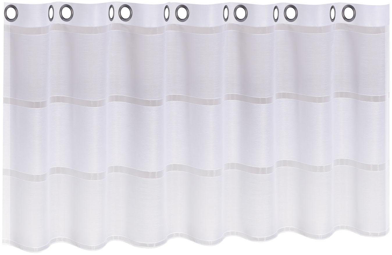 Scheibengardine HARLOTTA, Happy Home, Ösen (1 St), transparent, HxB: 53x140, Webware 