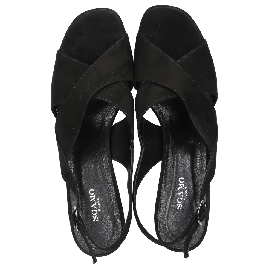 Sgamo - Sandalen 574 Veloursleder - schwarz