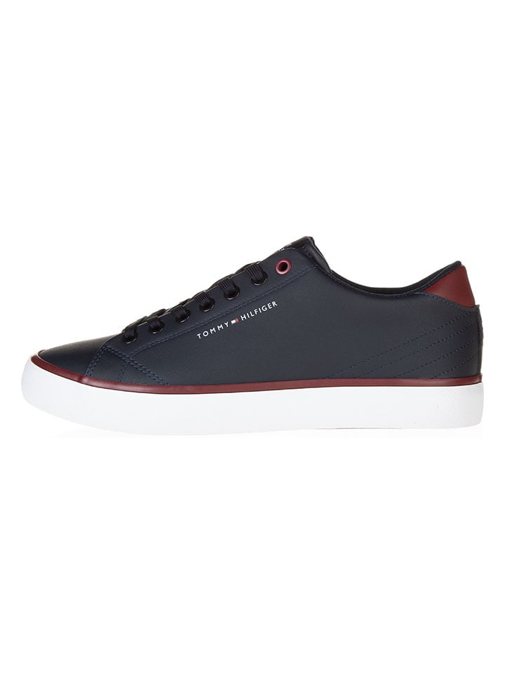 Tommy Hilfiger Shoes Leder-Sneakers in Dunkelblau günstig kaufen