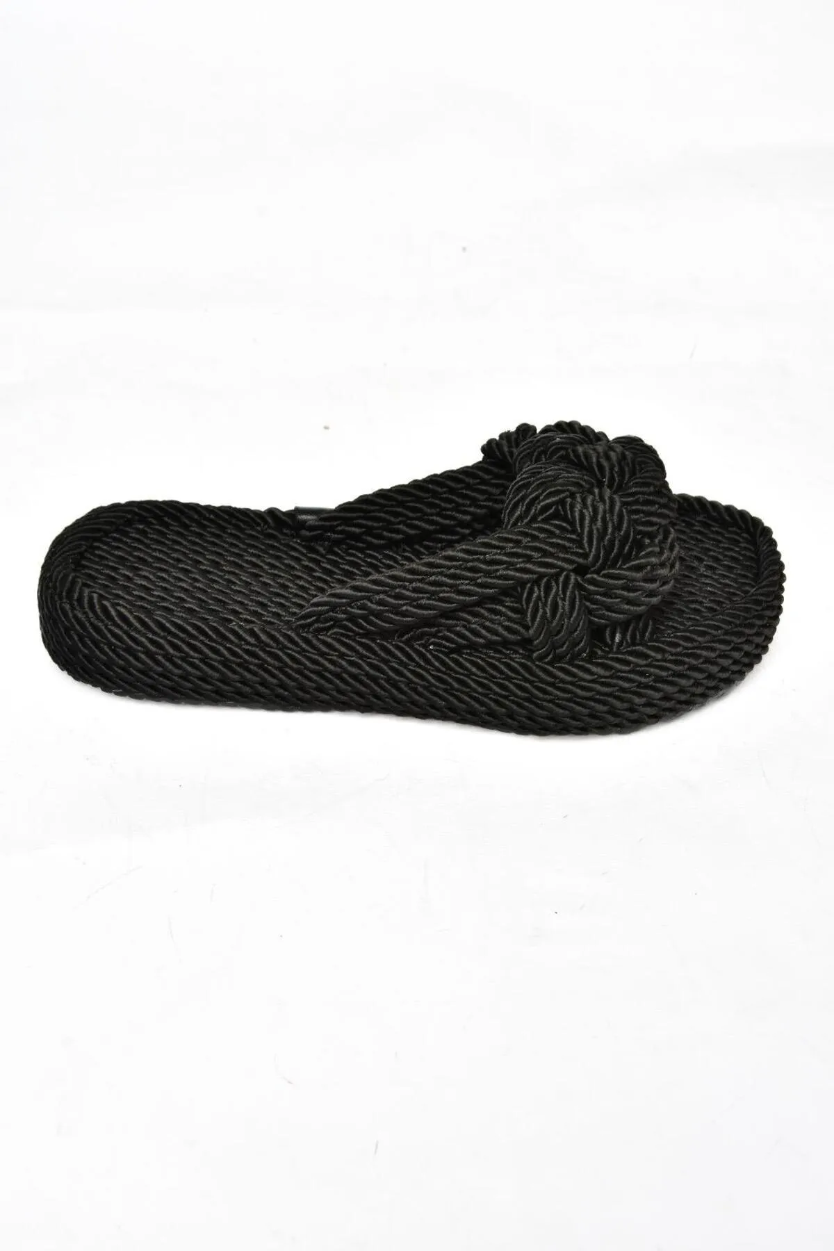 Fox Shoes  S596022704 Schwarze Strohhausschuhe mit Seilschnüren