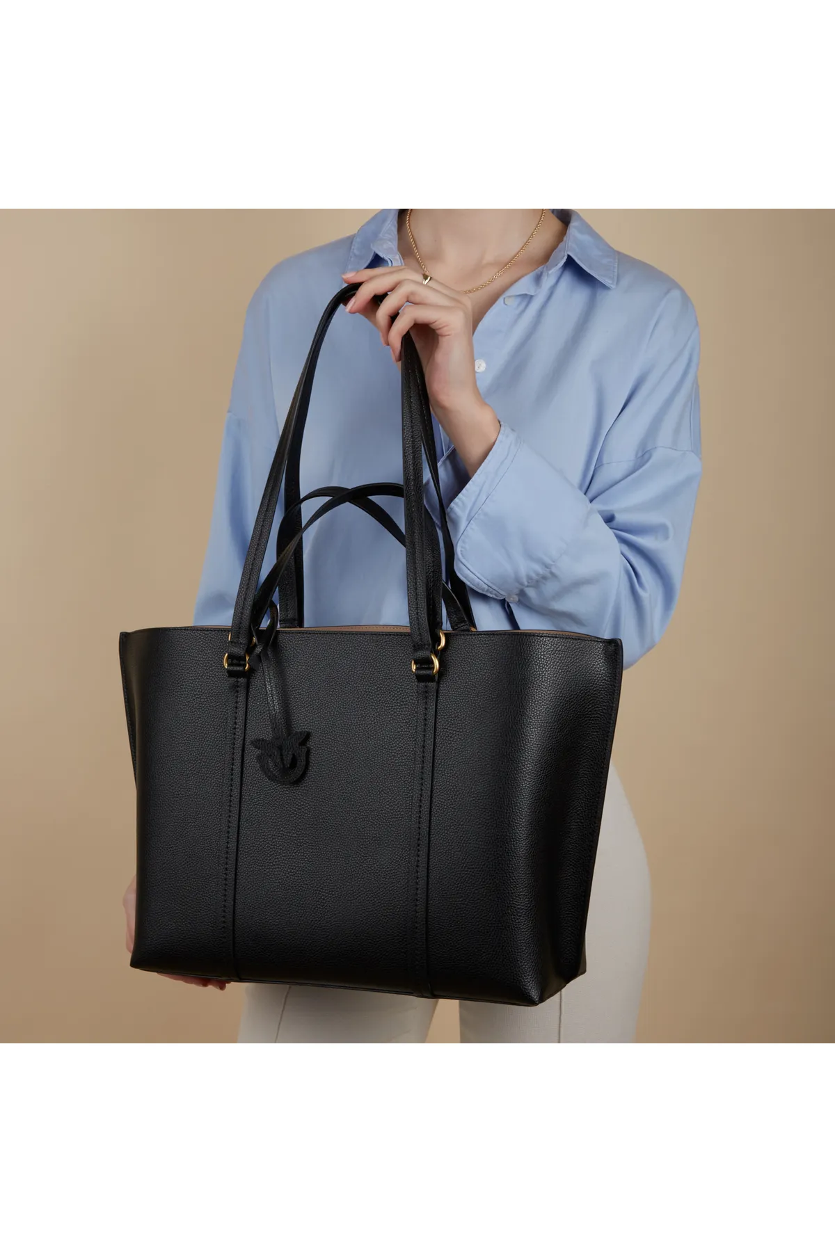 1'ASLAN  Pinko Carrie Damen Schultertasche Schwarz 102832-a1lf-z99q