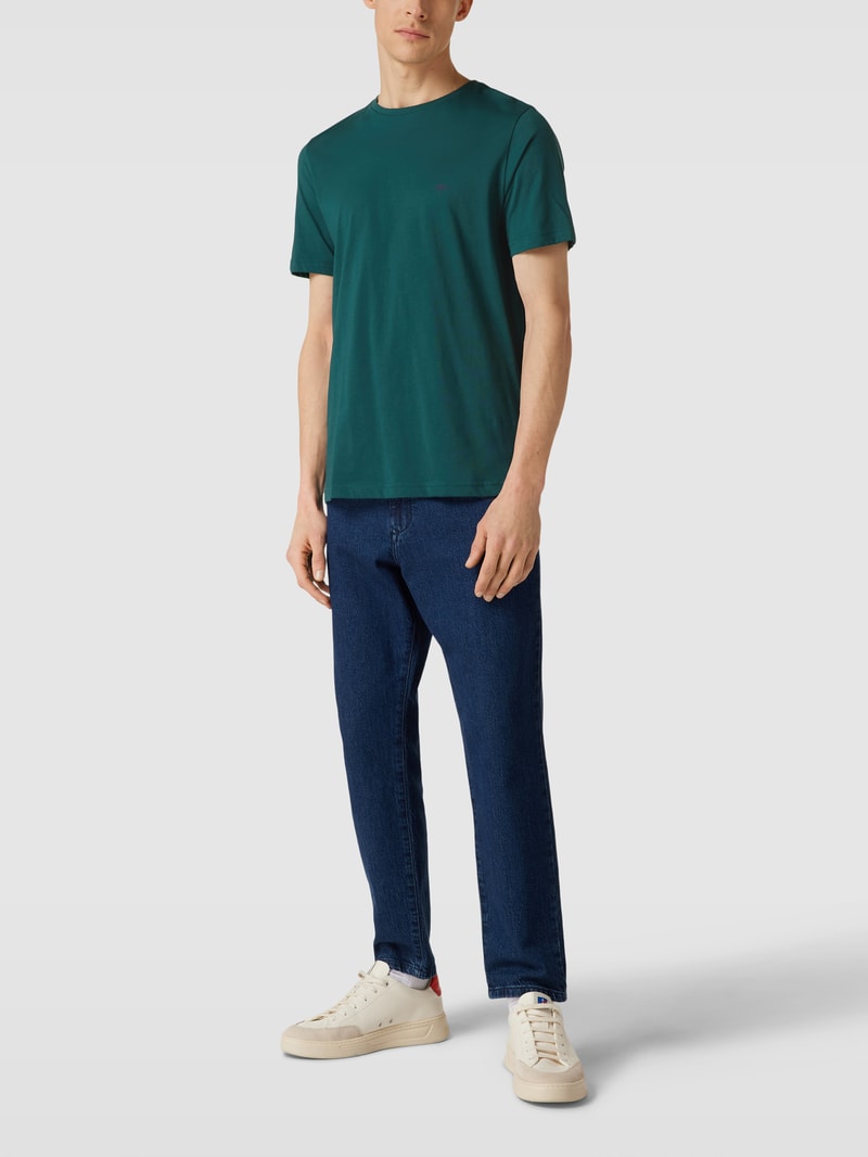 T-Shirt mit Logo-Print in petrol
