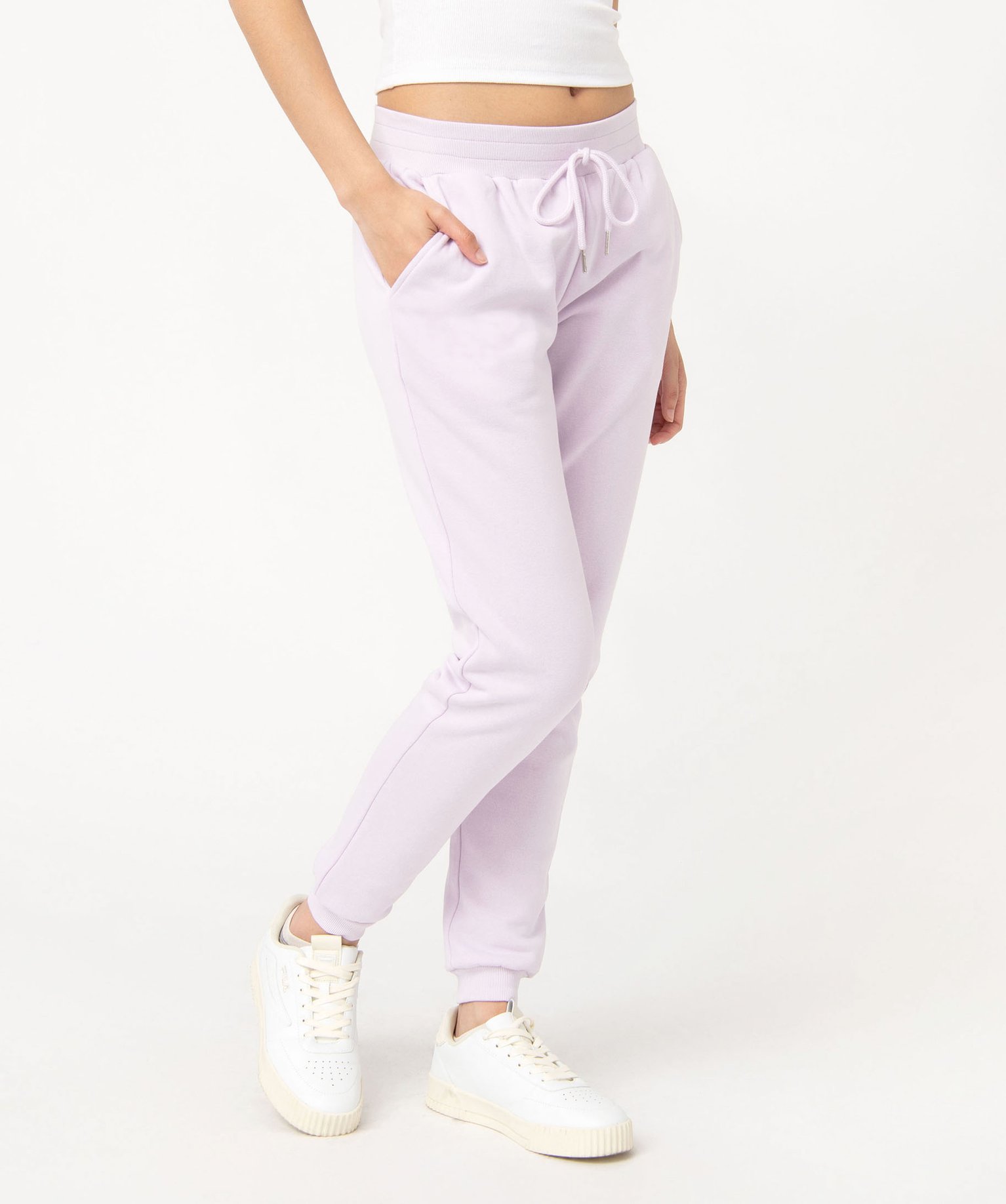 Pantalon de jogging femme molletonné violet clair | GEMO