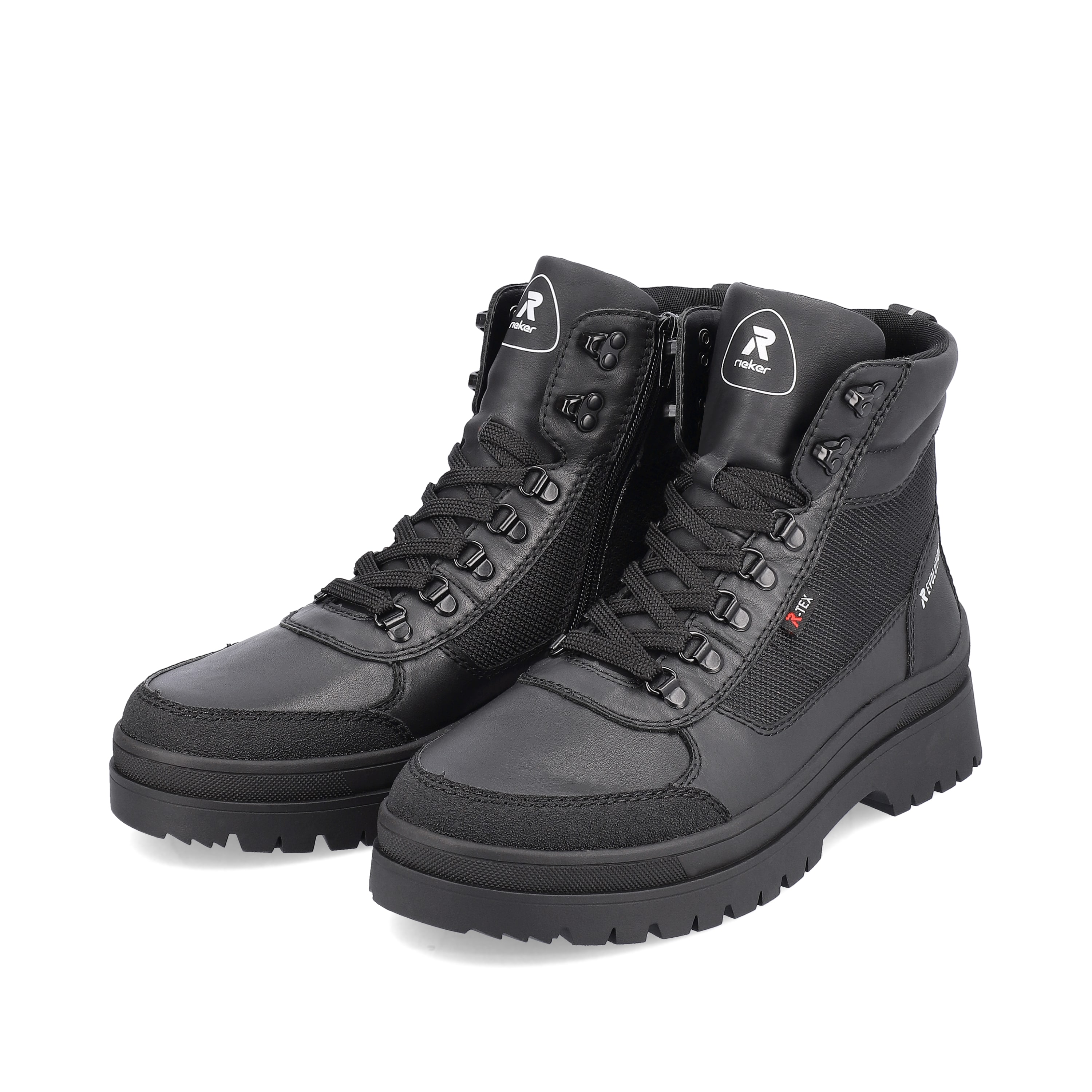 Rieker Herren Schnürstiefel noir