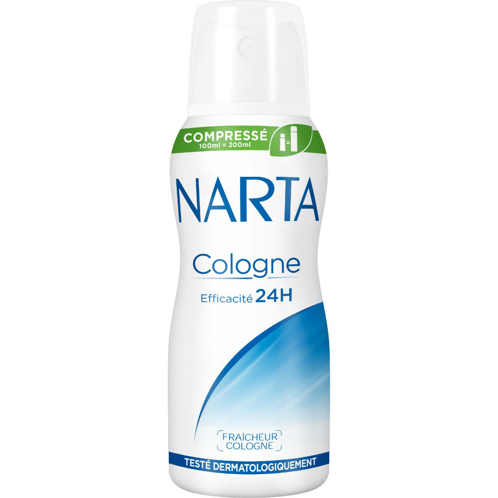NARTA Cologne Déodorant Compressé Fraîcheur Efficacité 24h