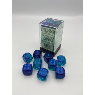 Gemini 16mm d6 Blue-Blue/light blue Luminary Dice Block (12)