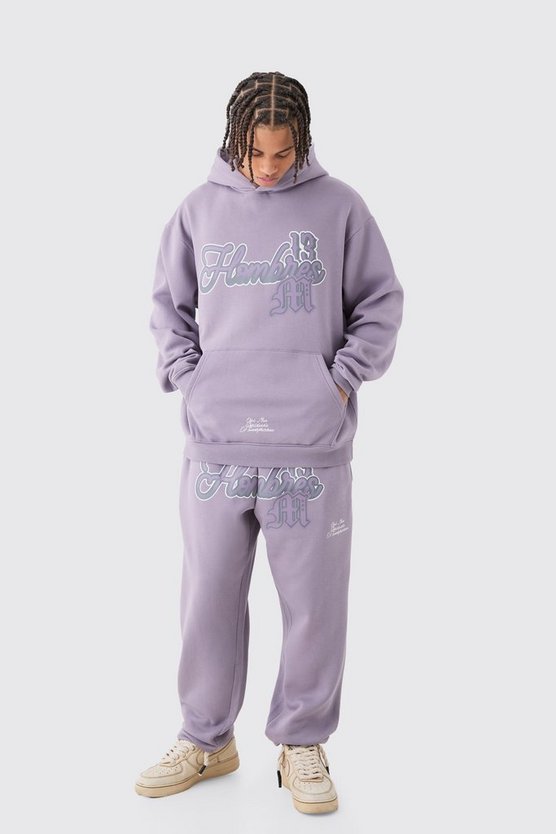 Oversize Trainingsanzug mit Homme-Print