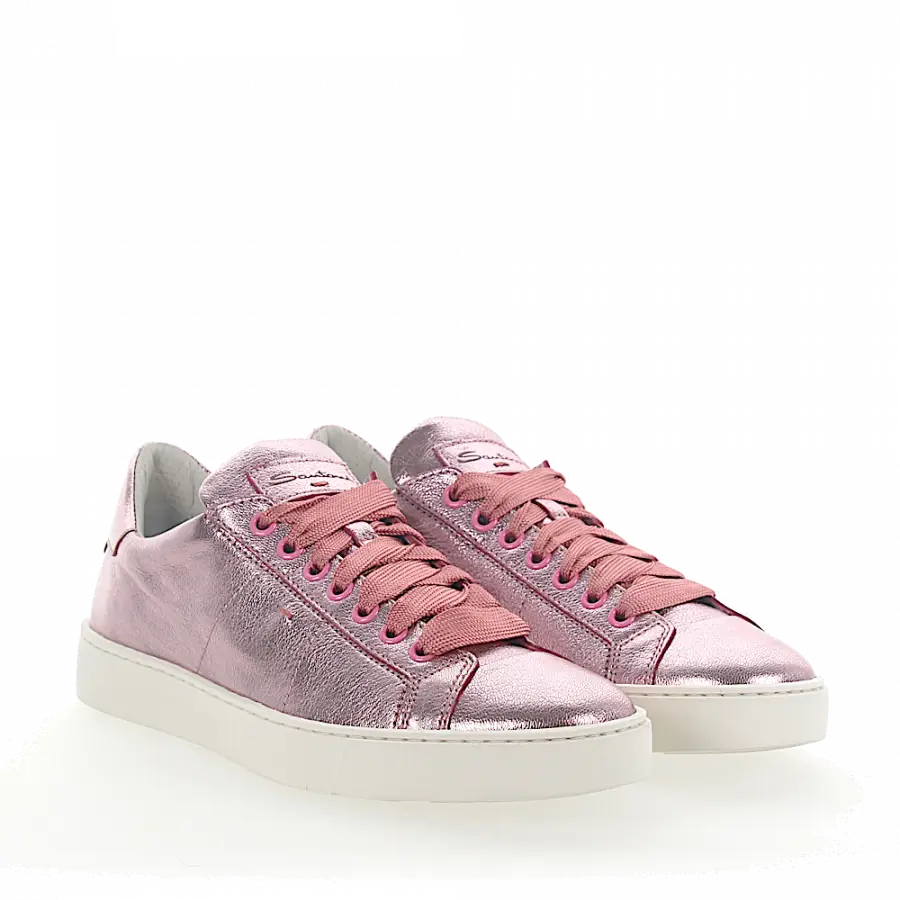 Santoni - Sneaker low Logo Metallisch rosa - pink