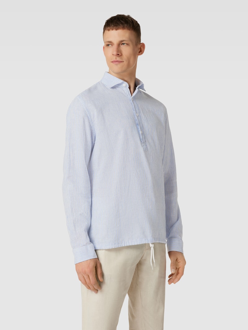 Relaxed Fit Freizeithemd mit Tunnelzug in hellblau