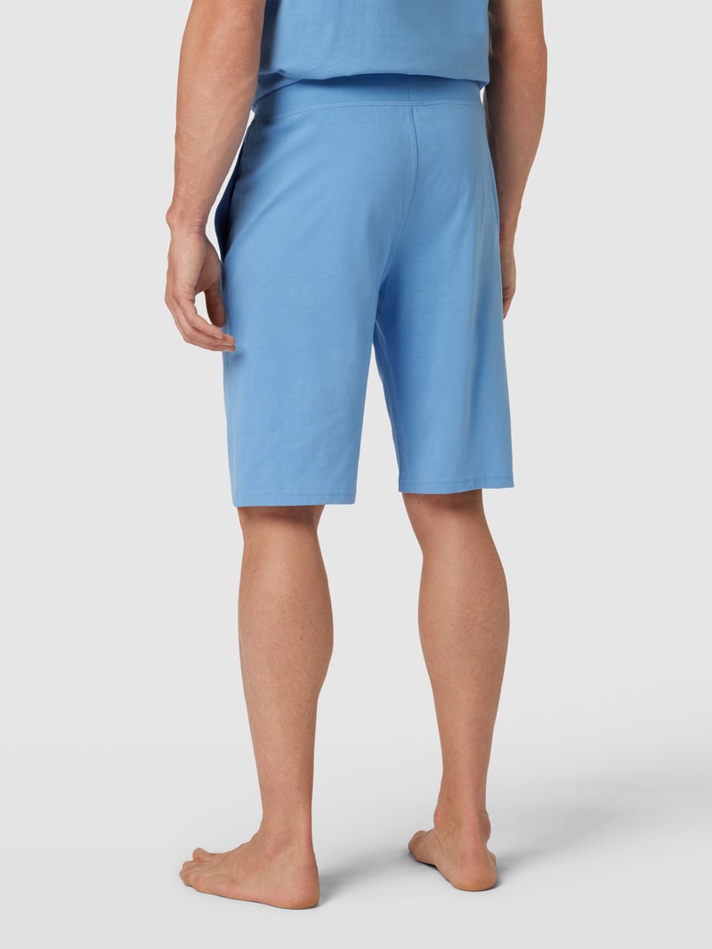 Slim Fit Sweatshorts mit Label-Stitching Modell 'LIQUID' in hellblau