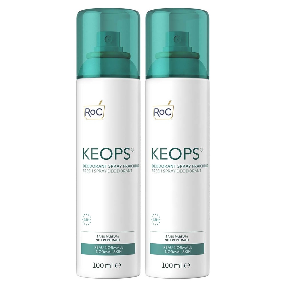 roc RoC Keops Déodorant Spray Fraicheur 48hLot de 2 x 100ml Déodorant