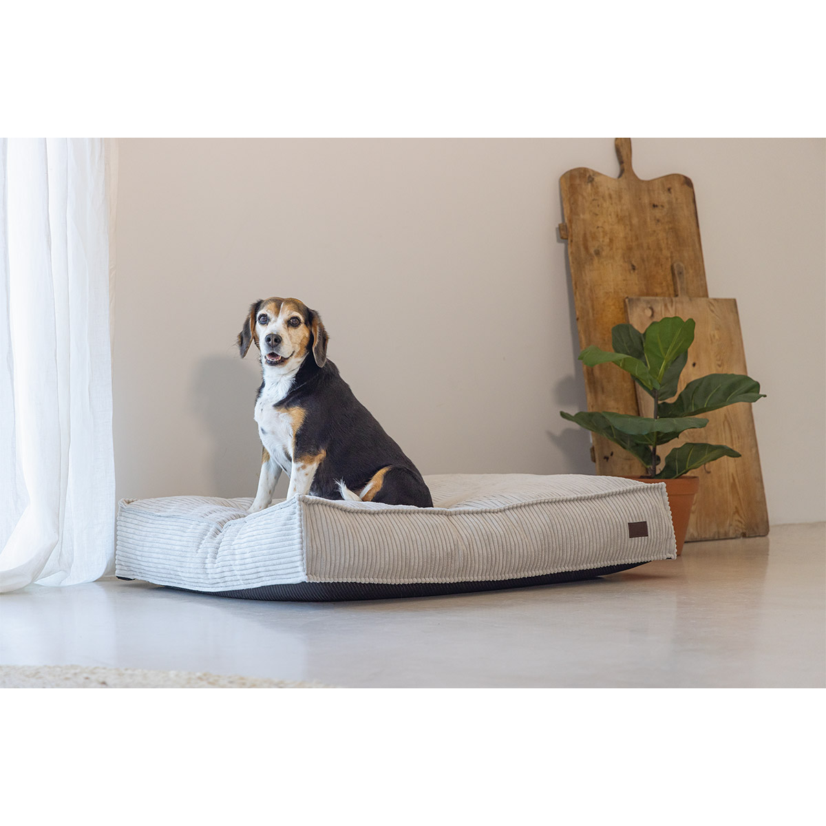 Designed by Lotte Hundekissen Ribbed Hellgrau kaufen bei ZooRoyal