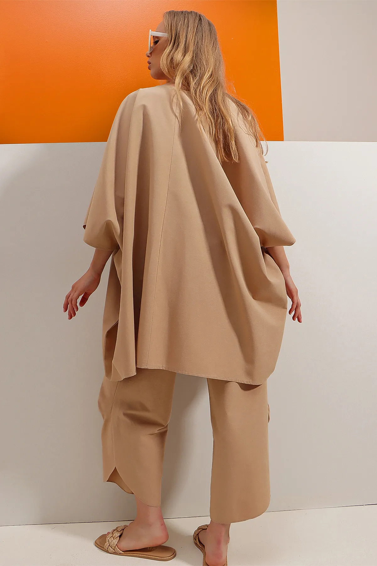 Trend Alaçatı Stili  Zweiteiler - Beige - Regular Fit