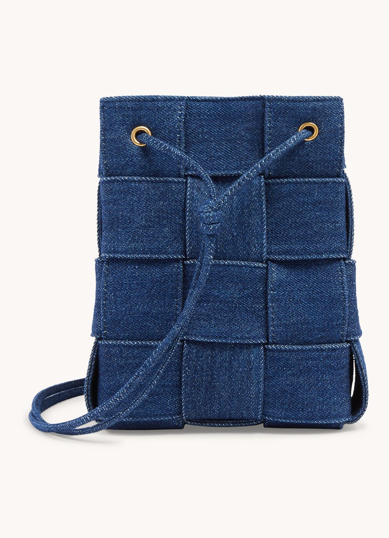 Bottega Veneta mala torba preko tijela od teksasa Cassette Bucket