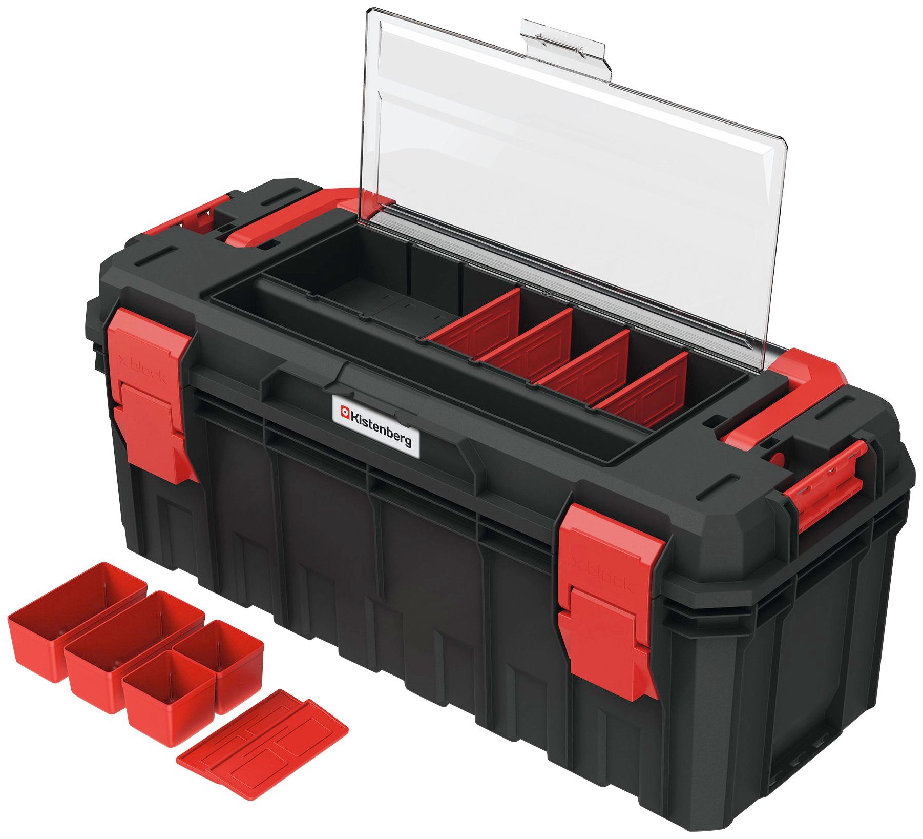 Prosperplast Werkzeugbox X BLOCK ALU LOG, 65 x 28 x 31,4 cm