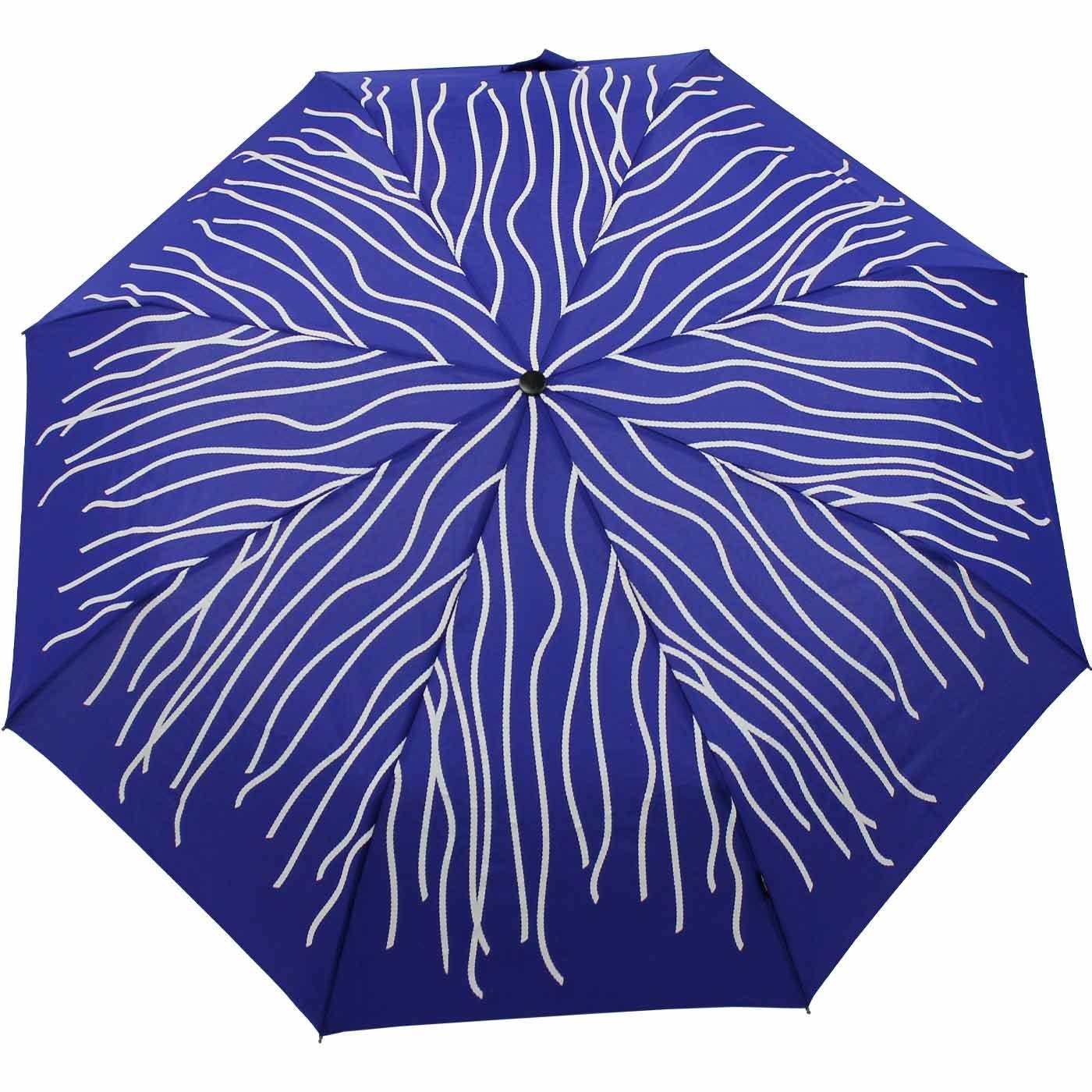 Knirps® Langregenschirm Large Duomatic mit Farbwechsel - Wet Print Rope, bei Nässe färben sich die weißen Fäden bunt