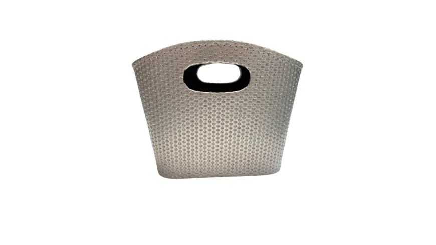 Henkelbox Glitter silber 19,5x13x15,5cm