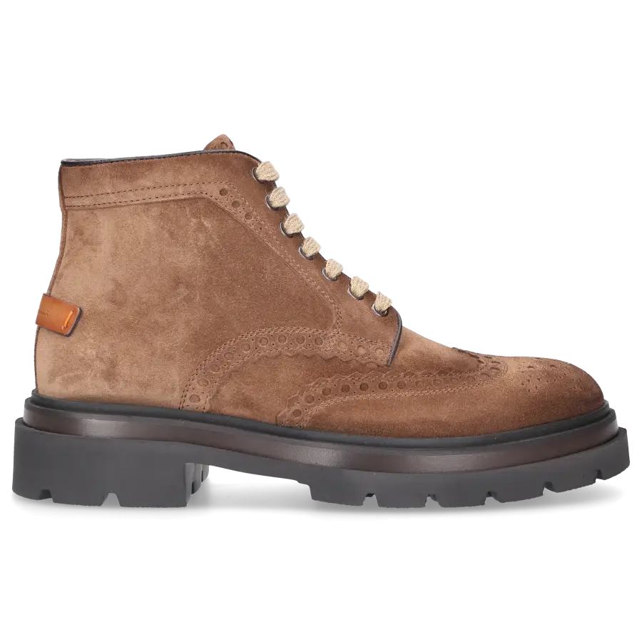 Santoni - Stiefeletten 17684 Veloursleder - braun
